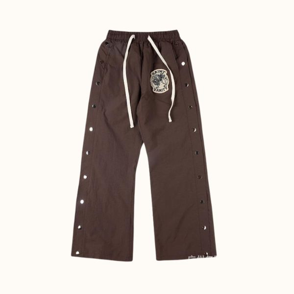 Saint Vanity Brown Nylon Pants Saint Vanity Brown Nylon Pants