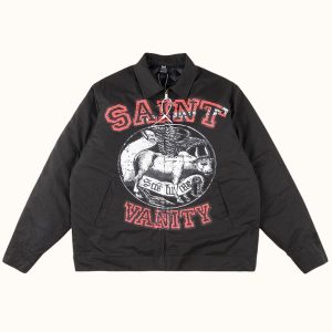 Saint Vanity Bull Logo Black Jacket