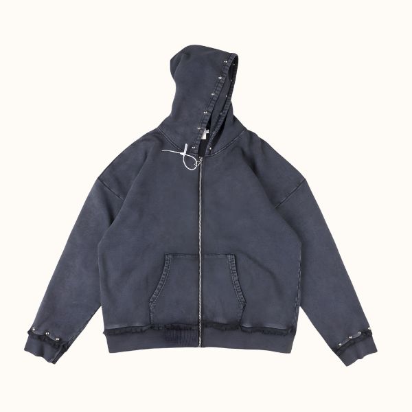 Saint Vanity Cotton Dark Grey Hoodie Saint Vanity Cotton Dark Grey Hoodie