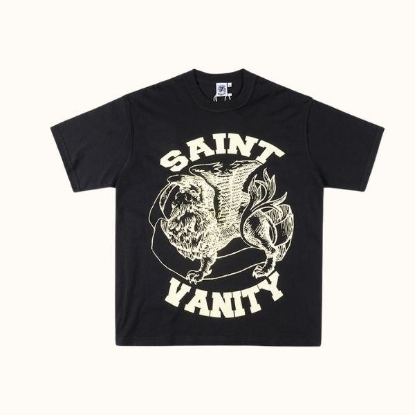 Saint Vanity Cream Griffin Black T-Shirt Saint Vanity Cream Griffin Black T-Shirt