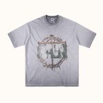 Saint Vanity Cross Light Grey Tee