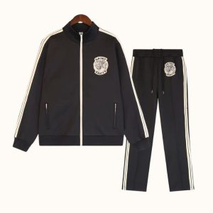 Saint Vanity Full Zip Stripe Track Set Black