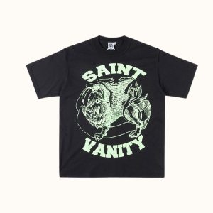 Saint Vanity Green Griffin Black Tee