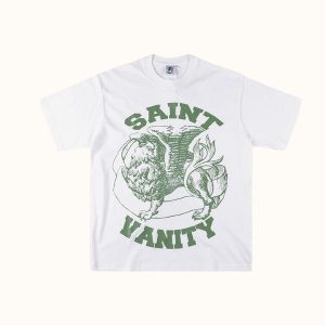 Saint Vanity Green Griffin White Tee