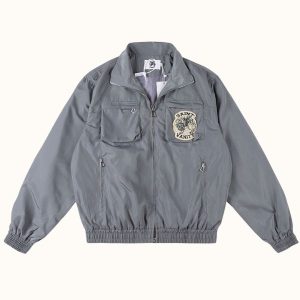 Saint Vanity Grey Nylon Cargo Jacket