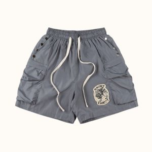 Saint Vanity Grey Nylon Shorts