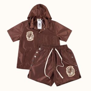 Saint Vanity Lightweight Nylon Hooded Short Set