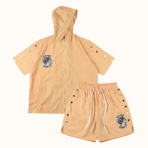 Saint Vanity Nylon Short Set Beige