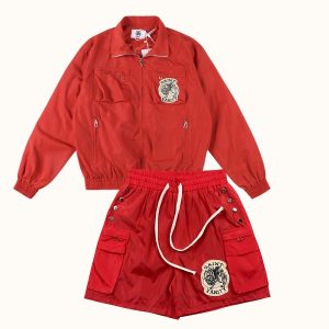 Saint Vanity Nylon Short Set Red