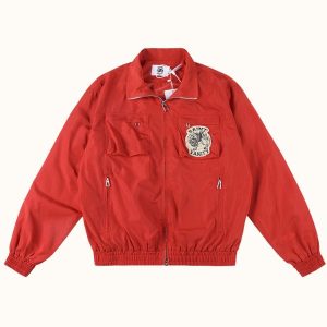 Saint Vanity Red Nylon Cargo Jacket