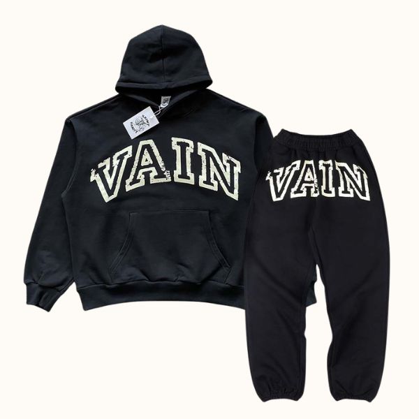 Saint Vanity VAIN Hoodie Jogger Set Black Saint Vanity VAIN Hoodie Jogger Set Black