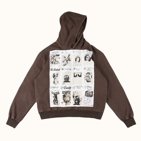 Saint Vanity Vain Life Brown Hoodie Saint Vanity Vain Life Brown Hoodie